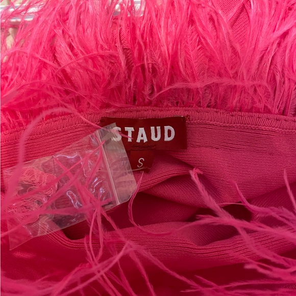 Staud Etta Dress in Shocking Pink size S - Picture 3 of 5